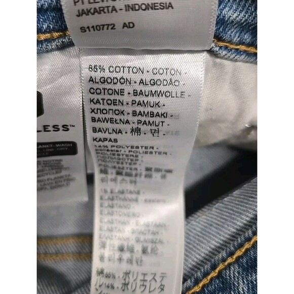 Levis Ribcage Ankle Straight Jeans Super High Rise Blue Women’s Size 27x27 NWT - Picture 5 of 8